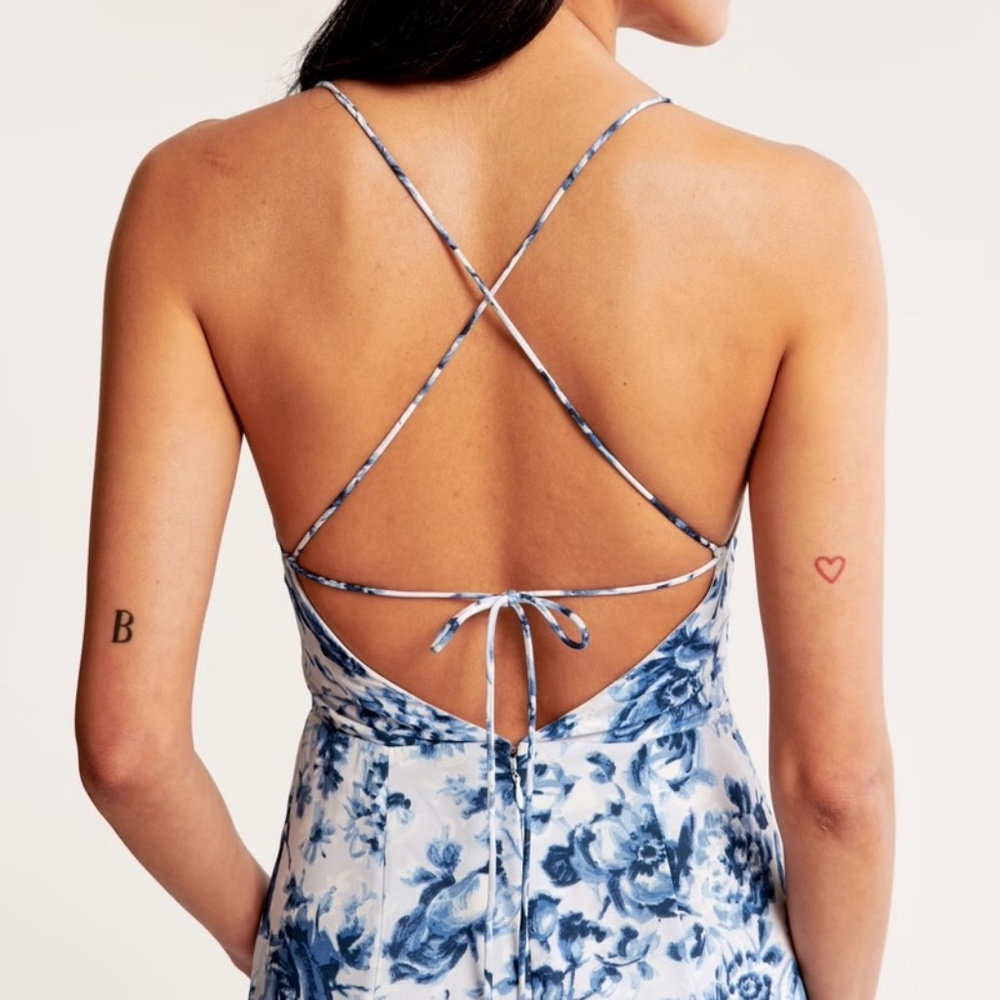 Abercrombie & Fitch Floral Tie Back Maxi Dress